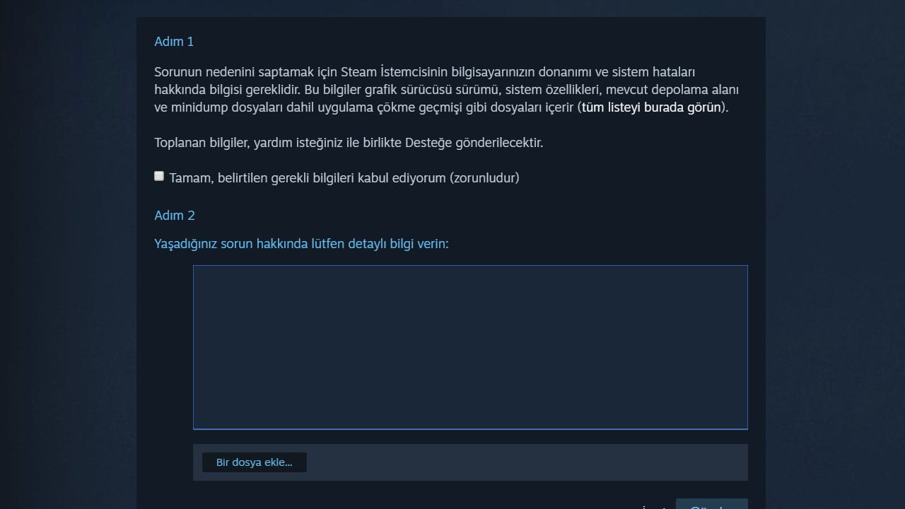 steam destek